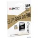 Memóriakártya, microSDXC, 128GB, UHS-I/U1, 85/20 MB/s, adapter, EMTEC 'Elite Gold'
