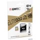 Memóriakártya, microSDXC, 64GB, UHS-I/U1, 85/20 MB/s, adapter, EMTEC 'Elite Gold'
