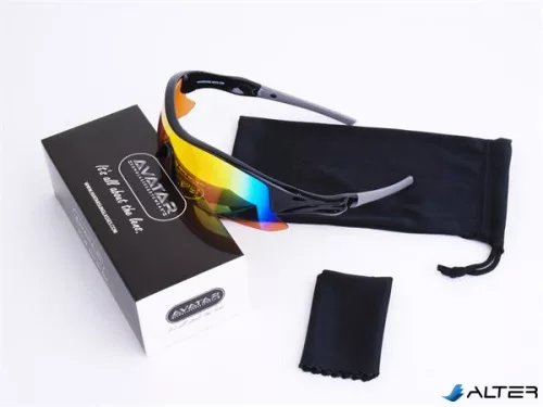 Napszemüveg HD lencsével, AVATAR 'Shield', fekete