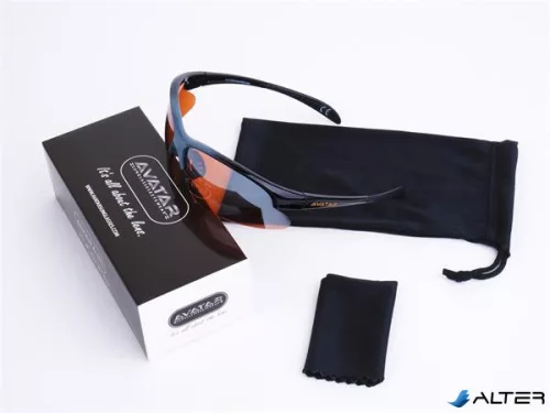 Napszemüveg HD lencsével, AVATAR 'War Master', fekete-szürke