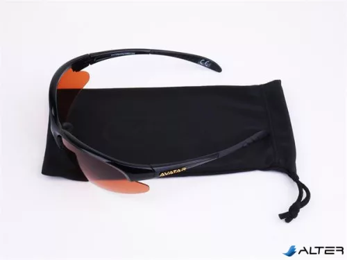 Napszemüveg HD polarizált lencsével, AVATAR 'War Master', fekete-szürke