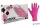 Védőkesztyű, egyszer használatos, nitril, S méret, 100 db, púder nélküli, pink