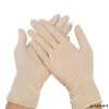 Védőkesztyű, egyszer használatos, latex, 5,7g, L méret, 100 db, púder nélküli, bézs