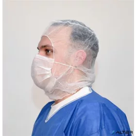 Kámzsa, szájmaszkkal, 2 rétegű, fehér