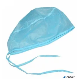 Műtős sapka, kerek forma, hátul megköthető, kék