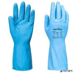   Védőkesztyű, latex, élelmiszer-feldolgozáshoz, XL méret, kék