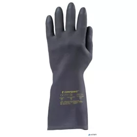   Védőkesztyű, neoprén, vegyszerálló, érdesített, kesztyű, 9/L méret, fekete