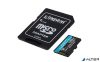 Memóriakártya, microSDXC, 128GB, C10/UHS-I/U3/V30/A2, adapter, KINGSTON 'Canvas Go! Plus'