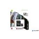 Memóriakártya, microSDXC, 128GB, CL10/UHS-I/U1/V10/A1, adapter, KINGSTON "Canvas Select Plus"