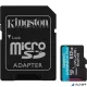 Memóriakártya, microSDXC, 512GB, C10/UHS-I/U3/V30/A2, Gen4, adapter, KINGSTON "Canvas Go! Plus"