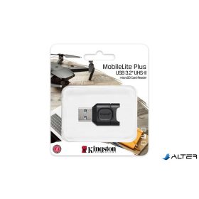   Kártyaolvasó, microSD kártyához, USB 3.2 Gen 1, KINGSTON "MobileLite Plus"