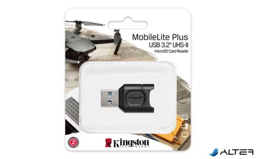 Kártyaolvasó, microSD kártyához, USB 3.2 Gen 1, KINGSTON "MobileLite Plus"