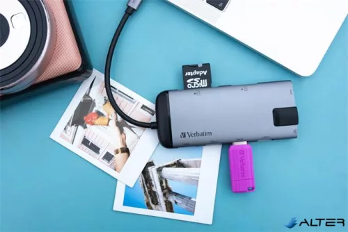 Memóriakártya, microSDXC, 512GB, CL10/U3/A2, 100/90 MB/s, adapter, VERBATIM 'PRO'