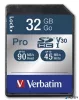 Memóriakártya, SDHC, 32GB, Class 10 UHS-I, 90/45MB/sec, VERBATIM "PRO"