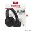 Fejhallgató, vezeték nélküli, Bluetooth, mikrofon, MAXELL "B-52", fekete