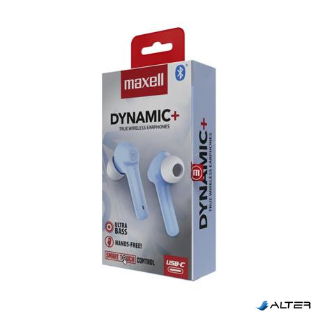Fülhallgató, vezeték nélküli, Bluetooth 5.3, mikrofonnal, MAXELL "Dynamic+", világoskék