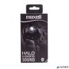 Fülhallgató, vezeték nélküli, Bluetooth 5.1, mikrofonnal, LED-es fülhallgató, MAXELL 'Halo', fekete