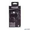 Fülhallgató, vezeték nélküli, Bluetooth 5.1, mikrofonnal, LED-es fülhallgató, MAXELL "Halo", fekete