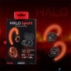 Fülhallgató, vezeték nélküli, Bluetooth, mikrofonnal, LED-es fülhallgató, MAXELL 'Halo Sport', fekete