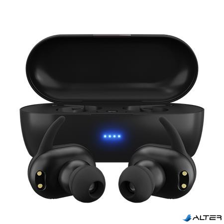 Fülhallgató, vezeték nélküli, Bluetooth 5.0, mikrofonnal, MAXELL "Mini Duo", fekete