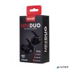 Fülhallgató, vezeték nélküli, Bluetooth 5.0, mikrofonnal, MAXELL "Mini Duo", fekete
