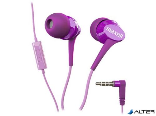 Fülhallgató, mikrofonnal, MAXELL "Fusion+", lila-rózsaszín
