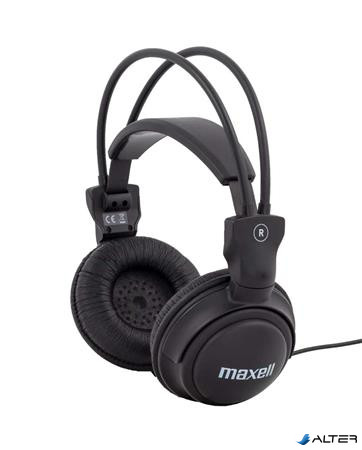 Fejhallgató, vezetékes, MAXELL 'Home Studio', fekete