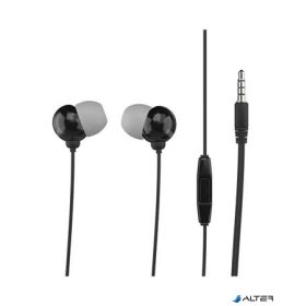 Fülhallgató, mikrofonnal, MAXELL 'Plugz', fekete