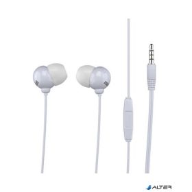 Fülhallgató, mikrofonnal, MAXELL 'Plugz', fehér