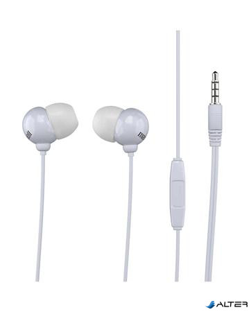 Fülhallgató, mikrofonnal, MAXELL "Plugz", fehér