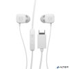 Fülhallgató, mikrofonnal, USB-C, MAXELL "Square+", fehér