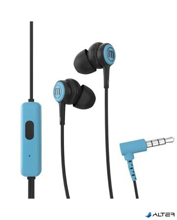 Fülhallgató, mikrofonnal, MAXELL 'Tips', kék-fekete