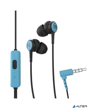 Fülhallgató, mikrofonnal, MAXELL "Tips", kék-fekete