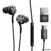 Fülhallgató, mikrofonnal, USB-C, MAXELL 'XC1', fekete