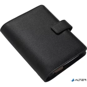   Kalendárium, gyűrűs, betétlapokkal, personal méret, FILOFAX "Camden", fekete