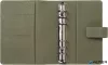 Kalendárium, gyűrűs, betétlapokkal, personal méret, FILOFAX 'Camden', oliva