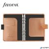 Kalendárium, gyűrűs, betétlapokkal, personal méret, FILOFAX, "Saffiano Metallic", rózsaarany