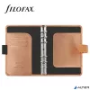 Kalendárium, gyűrűs, betétlapokkal, personal méret, FILOFAX, 'Saffiano Metallic', rózsaarany