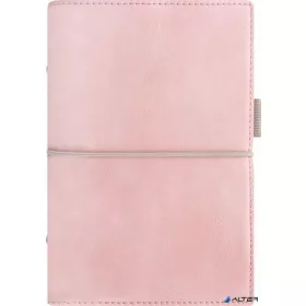   Kalendárium, gyűrűs, betétlapokkal, pocket méret, FILOFAX, 'Domino' Soft', pasztell rózsaszín