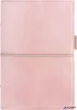 Kalendárium, gyűrűs, betétlapokkal, A5 méret, FILOFAX, 'Domino' Soft', pasztell rózsaszín