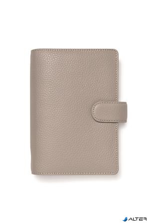 Kalendárium, gyűrűs, betétlapokkal, personal méret, FILOFAX 'Norfolk', barnásszürke