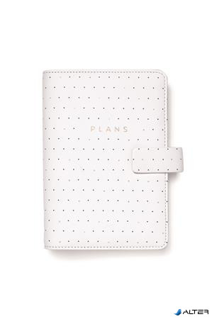 Kalendárium, gyűrűs, betétlapokkal, personal méret, FILOFAX "Moonlight", fehér