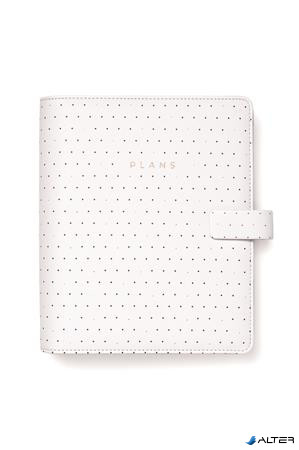 Kalendárium, gyűrűs, betétlapokkal, A5, FILOFAX 'Moonlight', fehér