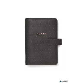   Kalendárium, gyűrűs, betétlapokkal, personal méret, FILOFAX 'Moonlight', fekete