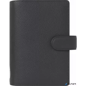   Kalendárium, gyűrűs, betétlapokkal, personal méret, FILOFAX 'Norfolk', fekete