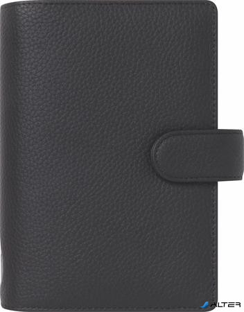 Kalendárium, gyűrűs, betétlapokkal, personal méret, FILOFAX 'Norfolk', fekete