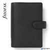 Kalendárium, gyűrűs, betétlapokkal, personal méret, FILOFAX 'Norfolk', fekete