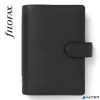 Kalendárium, gyűrűs, betétlapokkal, personal méret, FILOFAX 'Norfolk', fekete