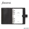 Kalendárium, gyűrűs, betétlapokkal, personal méret, FILOFAX 'Norfolk', fekete