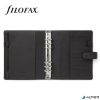 Kalendárium, gyűrűs, betétlapokkal, personal méret, FILOFAX 'Norfolk', fekete